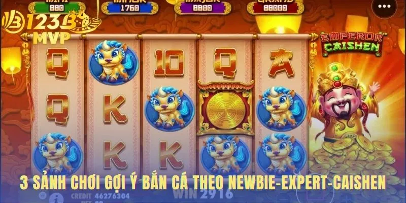 Ba sảnh chơi ứng với chiến thuật cho từng cấp độ khác nhau.